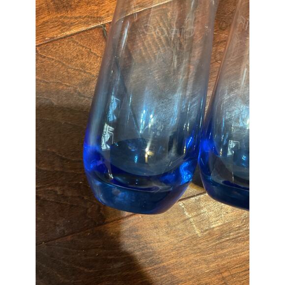 Ciroc Etched Blue Cocktail Stemless Glasses ~ Set of 4 - Picture 3 of 3